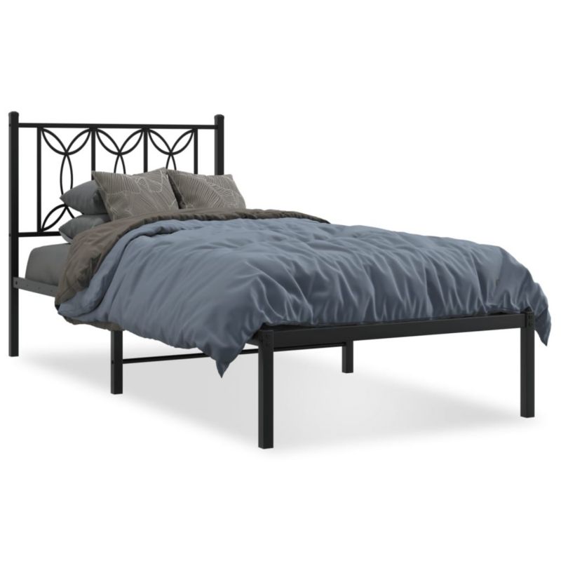 Łóżko metalowe WaszeMeble 90x190 cm czarna WM-376120 1 szt.