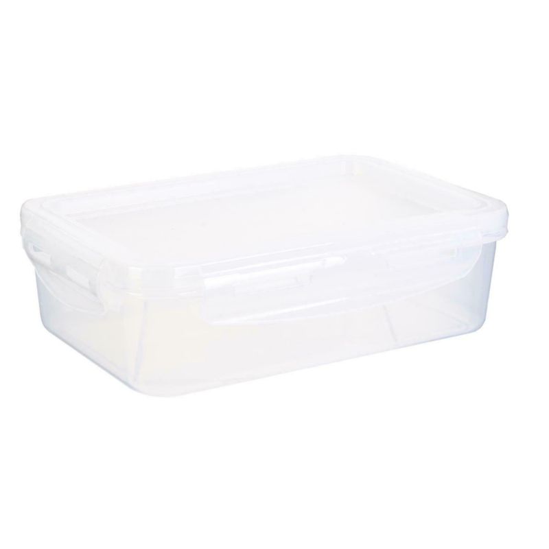 Lunchbox INTESI transparentny z elastyczną pokrywą i szczelnym zamknięciem plastikowy do pracy 1 szt.