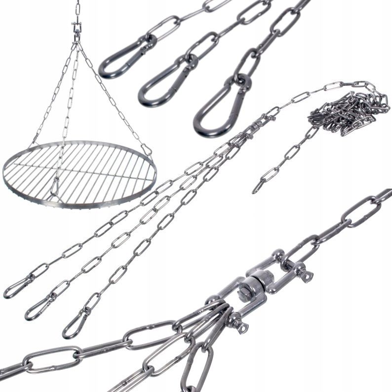Łańcuch Nierdzewny FEINZ Do Zawieszenia Rusztu Okrągłego Inox Do Grilla 60-80 Cm 1 szt.