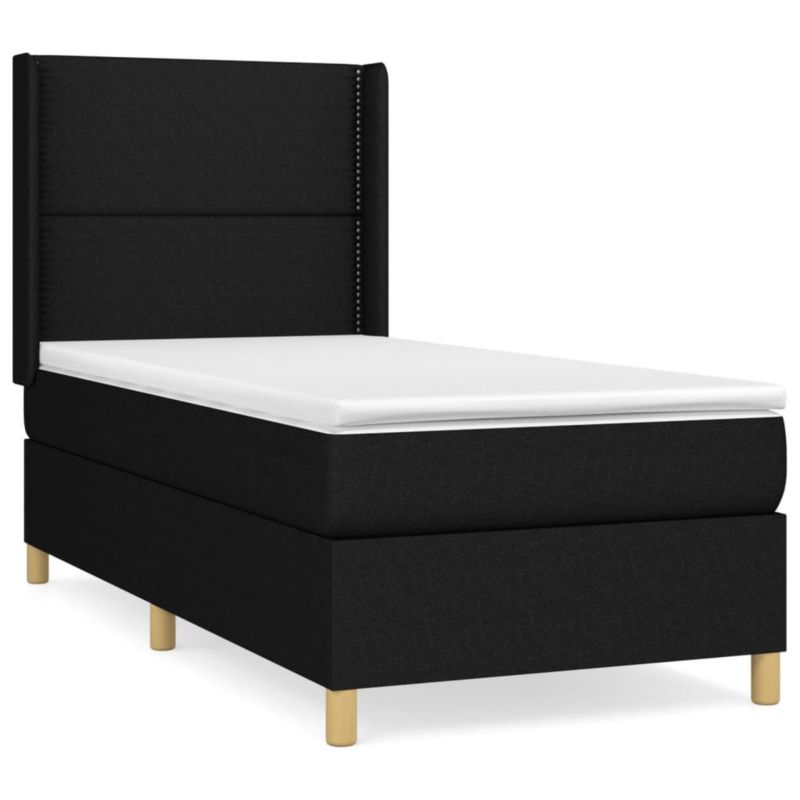 Łóżko kontynentalne WaszeMeble 90x200 cm czarne WM-3131883 1 szt.