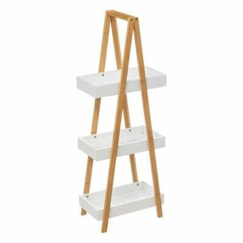 Regał drewniany Natureo 3 półki biały skandynawski 82 cm 5FIVE SIMPLY SMART do salonu sypialni biura 1 szt.