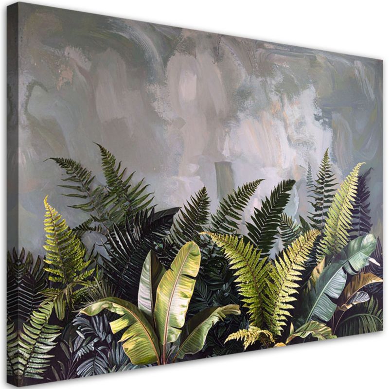Obraz do salonu sypialni kuchni biura Feeby Zielone liście paproci 45x30cm 1szt