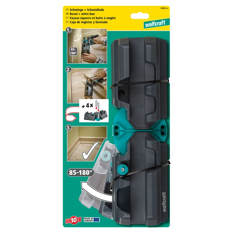 Regulowany przymiar i skrzynka uciosowa do 100 mm Wolfcraft Gmbh 6948200