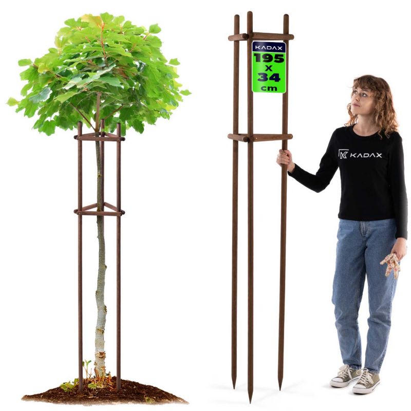 Podpora ogrodowa KADAX drewniana trójnożna bukowa brązowa 195 cm 1 szt.