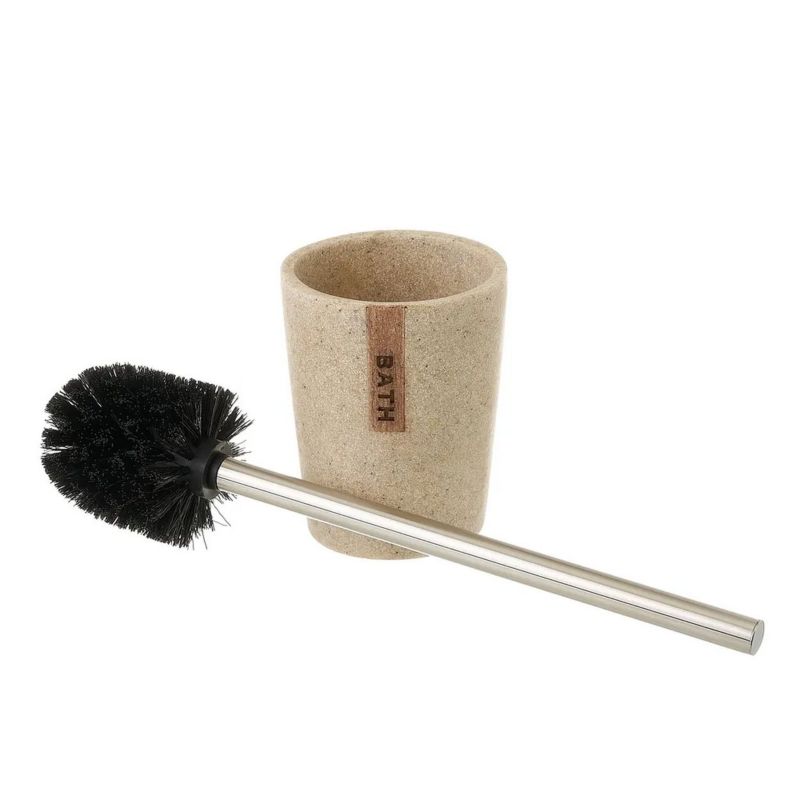 Szczotka WC z pojemnikiem BATH beżowa złota 37x10x10 cm 1 szt.