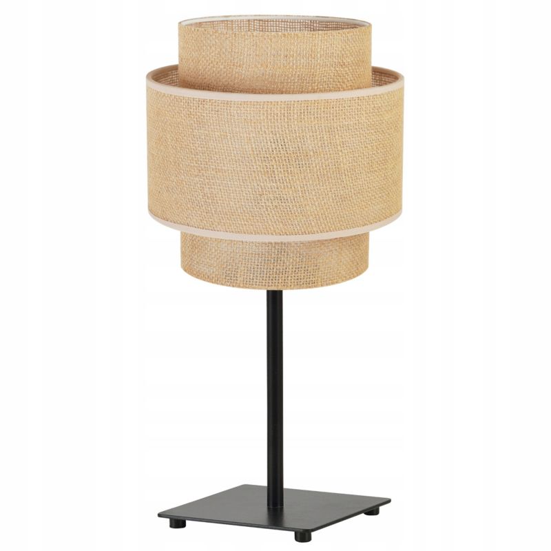 Lampa stołowa nocna Light Home LH Boho Gia Juta 1x E27 60W czarny/naturalny 1szt.