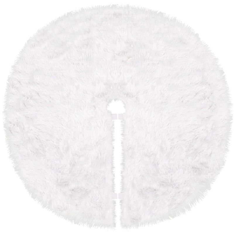 Dywanik pod choinkę Springos 72 cm biały włochacz 1 szt.