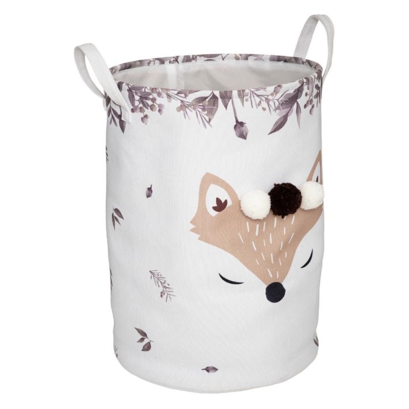 Kosz na zabawki Fox z pomponami Atmosphera kolorowy 35 cm 1 szt.