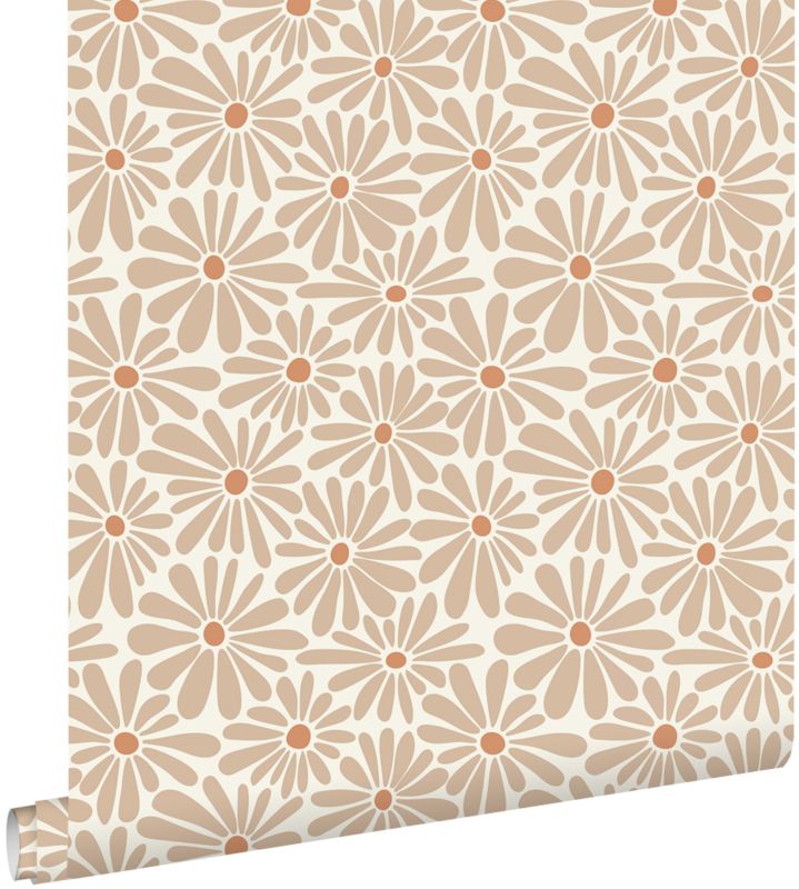 Tapeta ESTAhome stokrotki ciepły beż 53 cm x 10.05 m - 1 rol.