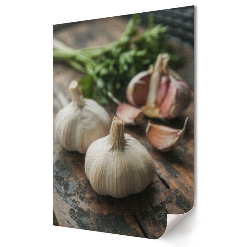 Plakat Wallfluent Format A3 Czosnek na desce Artysta Art-on 1 szt.