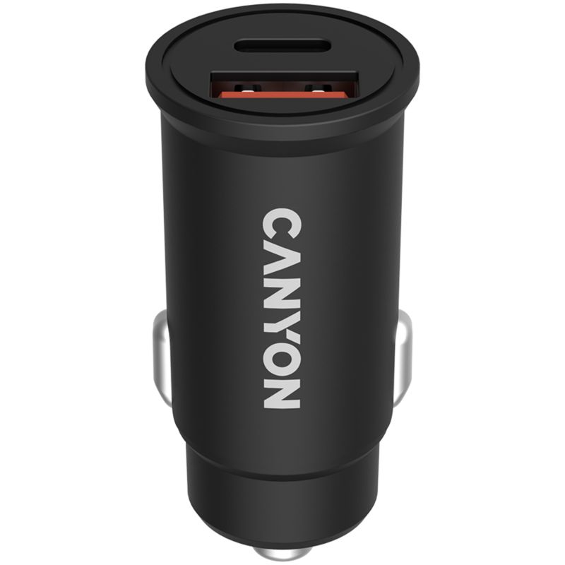 Ładowarka samochodowa Canyon C-20-03 PD30W QC USB czarna, 1 szt.