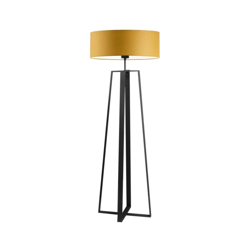 Lampa stojąca Volta Light Factory podłogowa z abażurem musztardowy walec WENIS 1 szt.