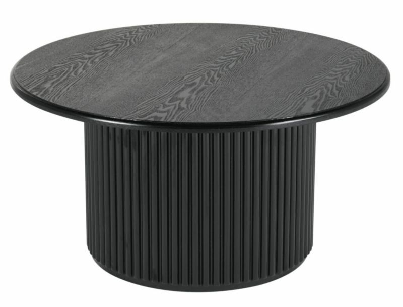 Okrągły stolik kawowy ROMA HowHomely 80 cm czarny 1 szt.