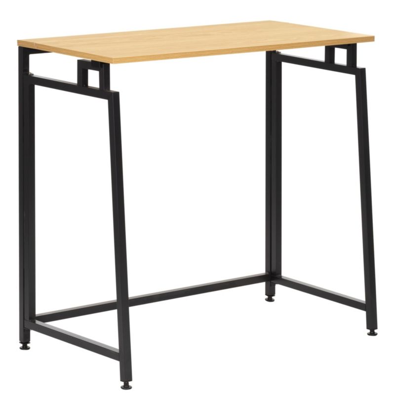 Biurko gabinetowe Springos stolik do nauki składany, komputerowy 80 cm drewniane, jasno brązowy 1 szt.