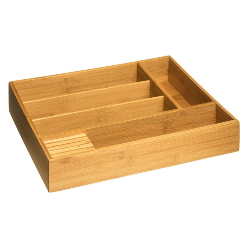Organizer na sztućce do szuflady 5five Simply Smart bambusowy 38x28x7 cm 1 szt.