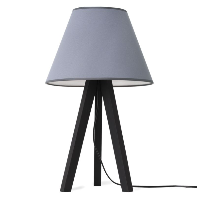 Lampa stołowa nocna trójnóg czarny Light Home Gaja 1x E27 60W abażur ciemny szary 1szt.