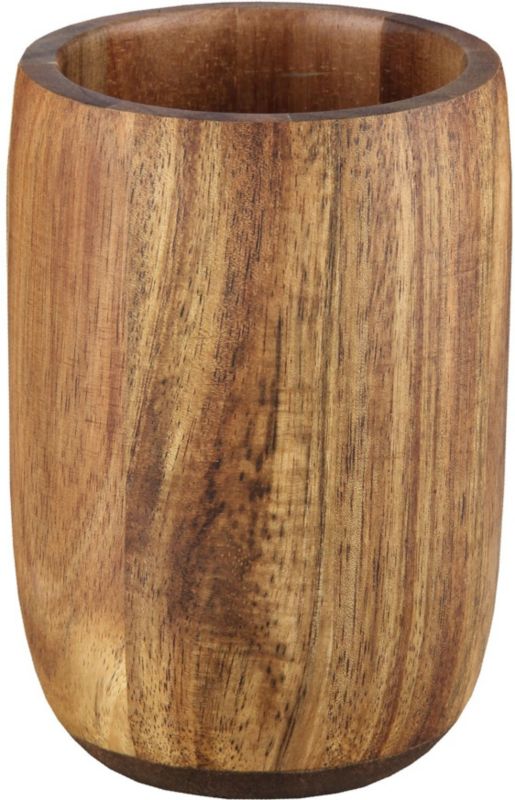 Kubek na szczoteczki Kleine Wolke Madera akacjowe drewno 7,4x10,5cm 1 szt.