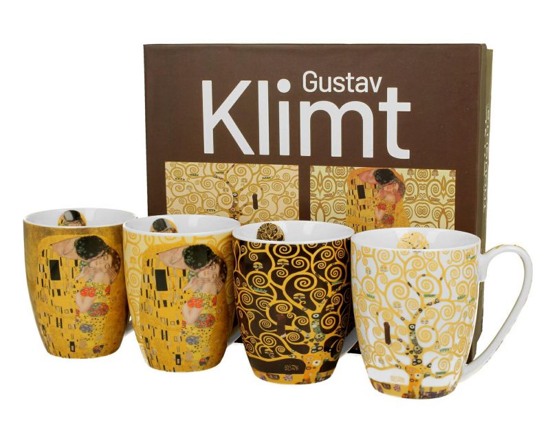 Kubek Duo zestaw 4 szt. porcelanowy 350 ml wys. 10,3 cm szer. 8,2 cm 1 kpl.