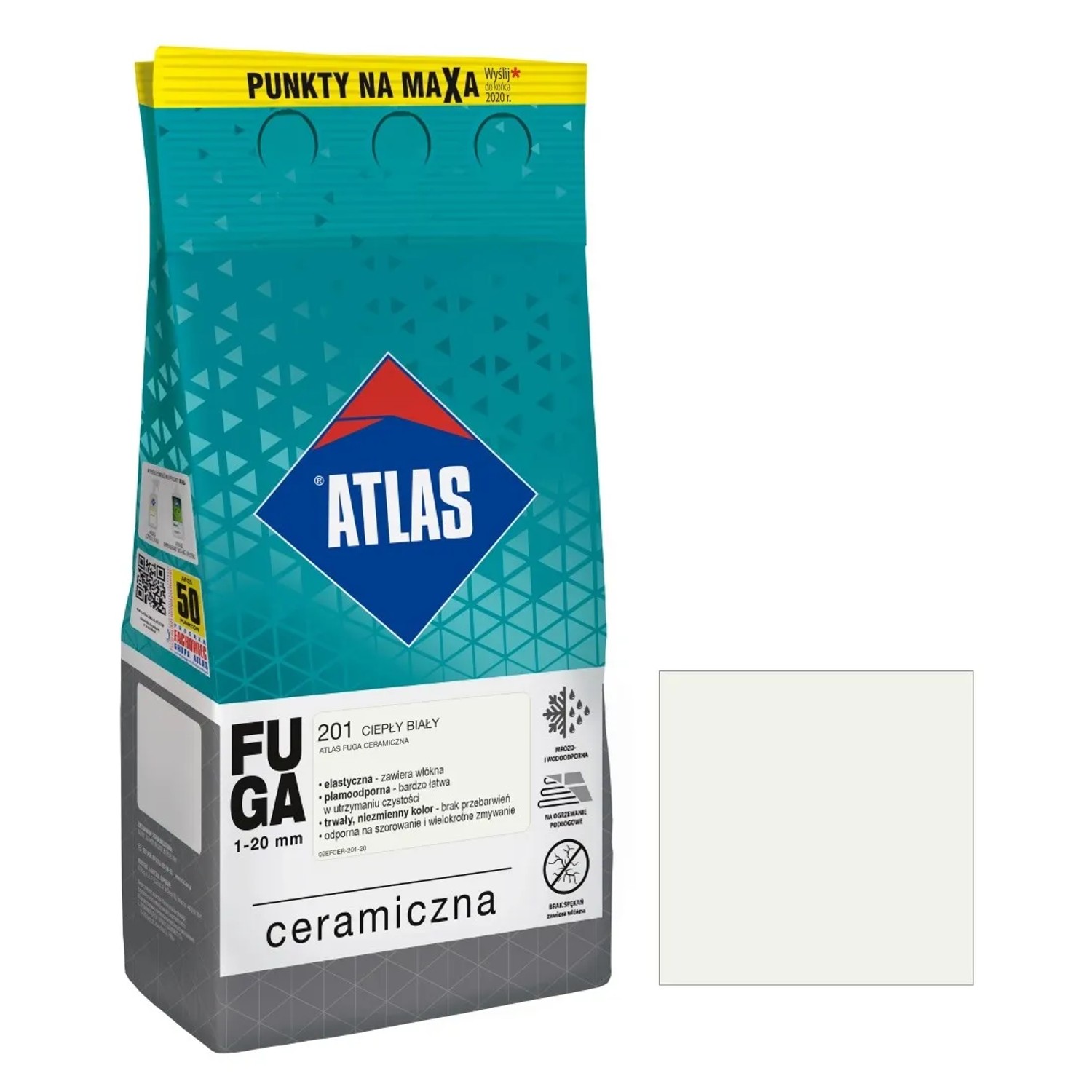 Atlas Fuga ceramiczna 201 ciepły biały 5 kg