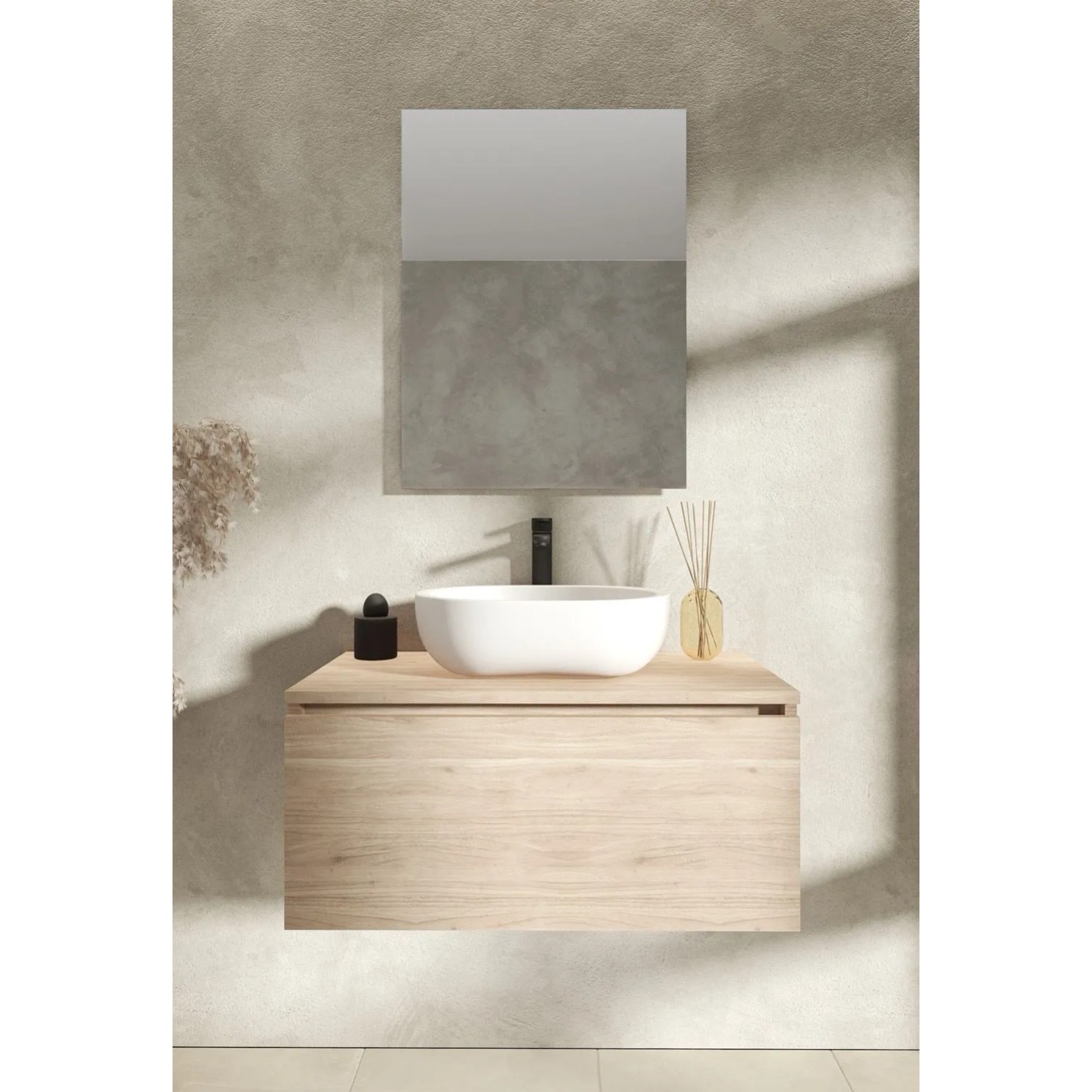Lustro Form Białe 60x80cm