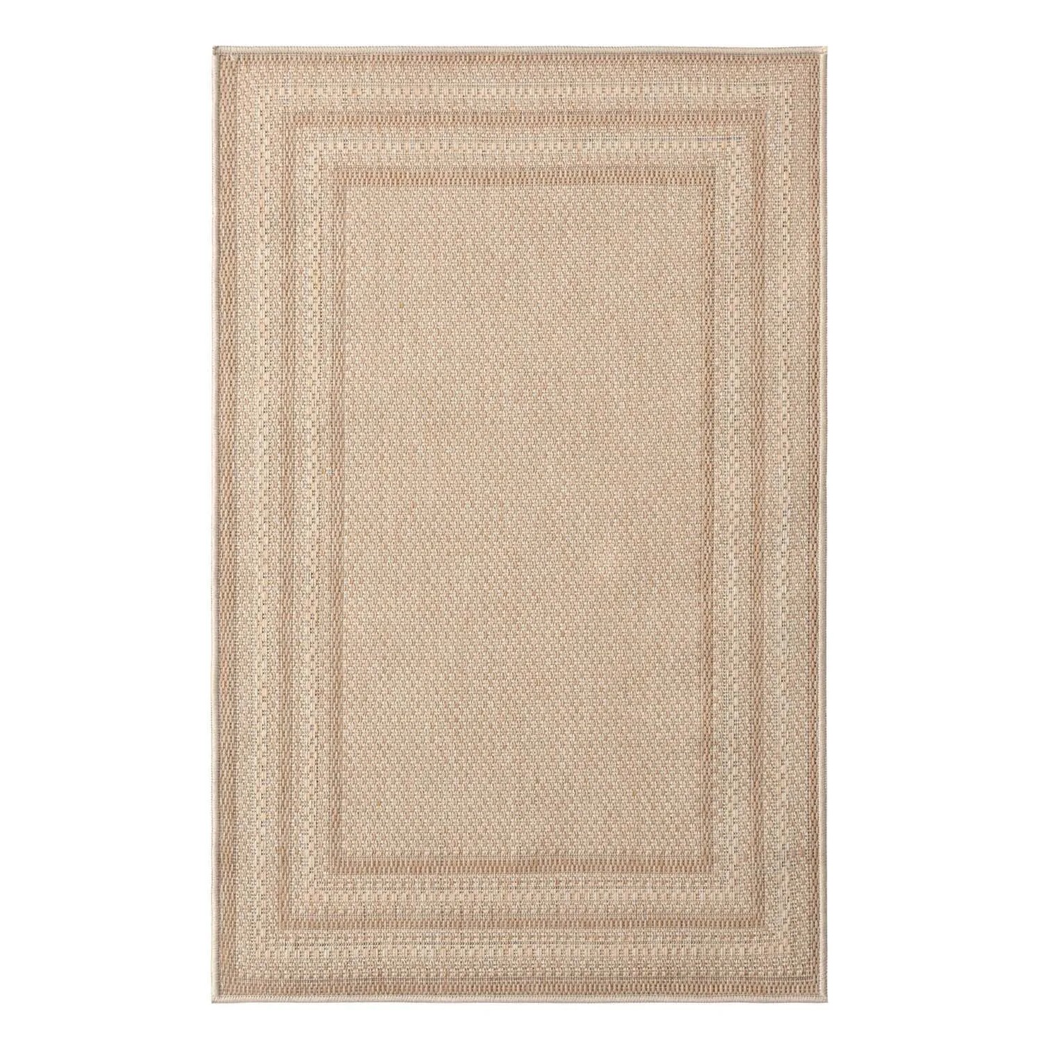 Indavo Dywan zewnętrzny PALOMA ramka 60 x 100 cm brązowy