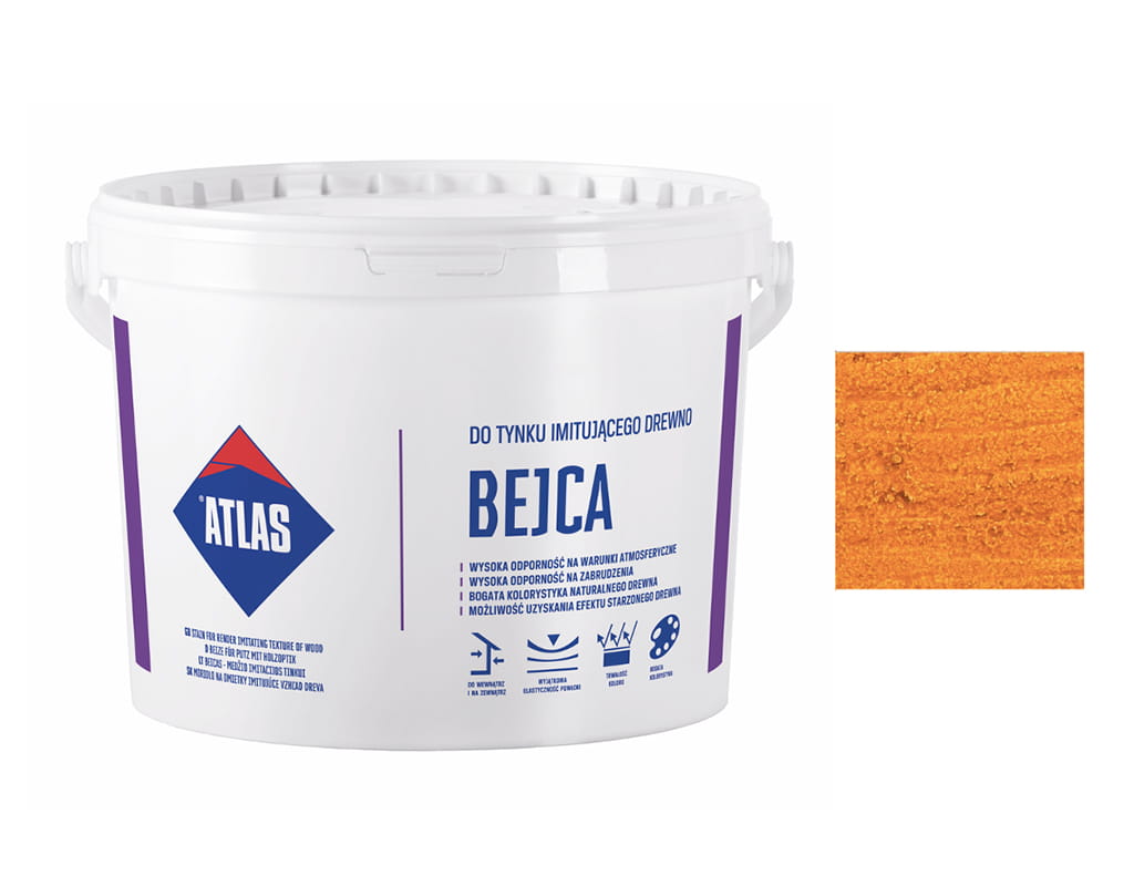 ATLAS BEJCA DO TYNKU IMITUJĄCEGO DESKĘ 02 PINIA 4L
