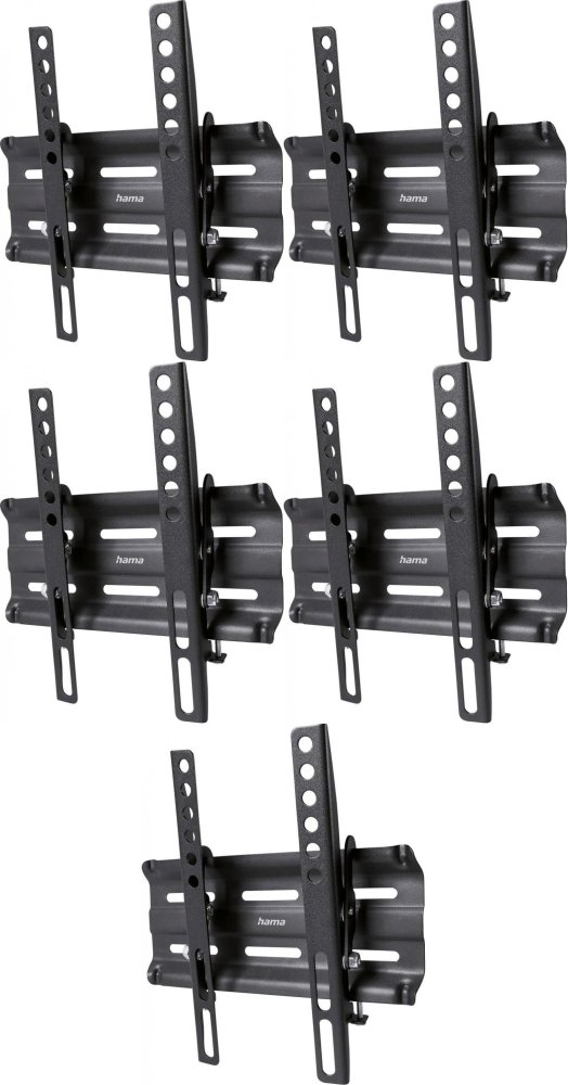 5x Uchwyt do telewizora Hama, 19-48", do 25kg, Vesa 200x200mm, czarny