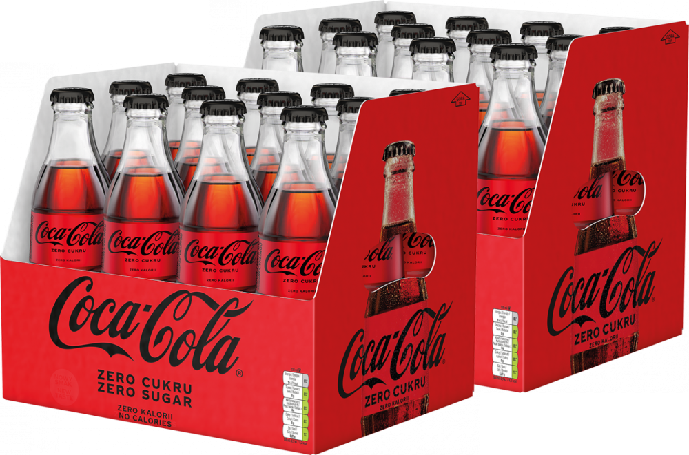 2x Coca-Cola Zero, butelka bezzwrotna, 0.33l, 12 sztuk