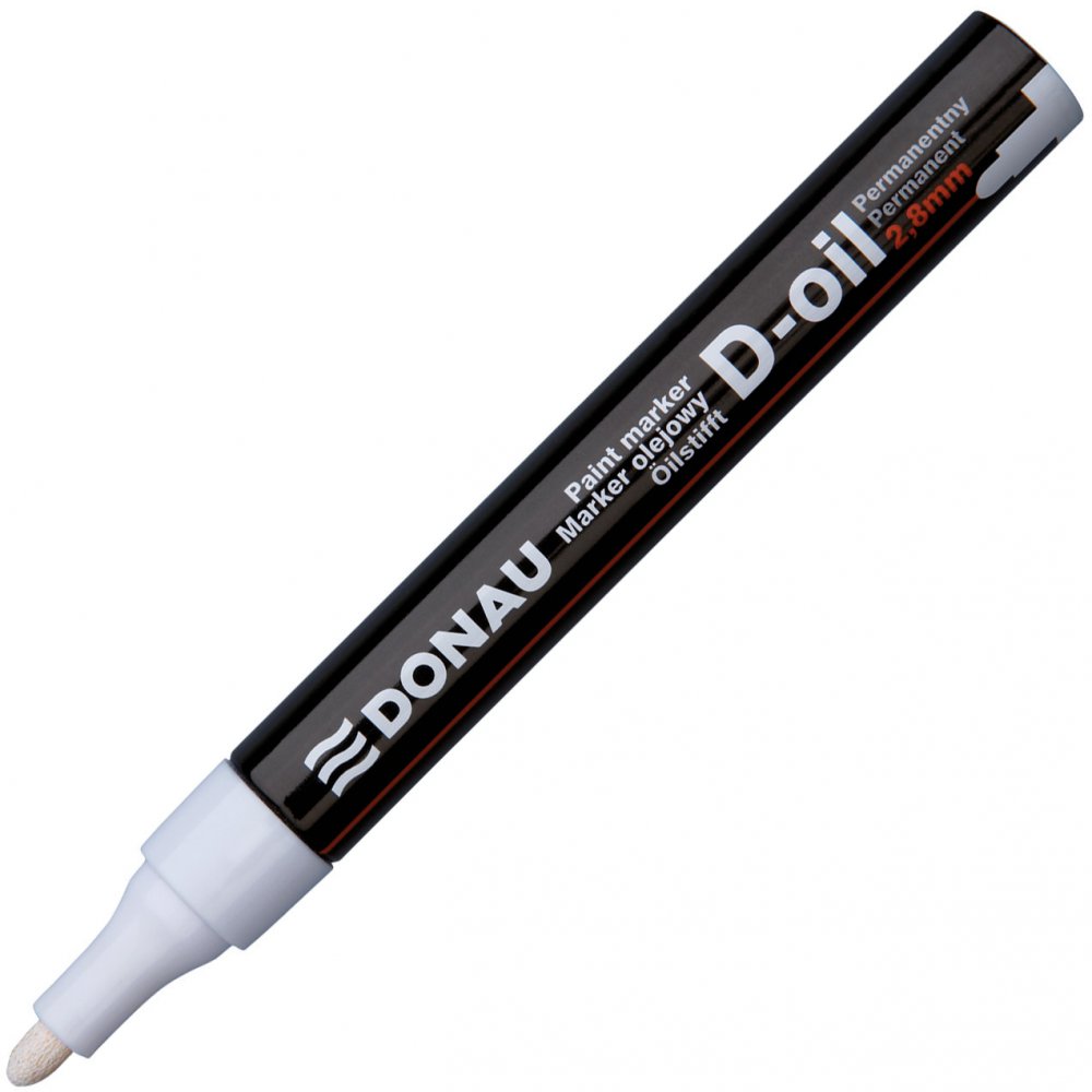 Marker olejowy Donau, D-Oil, okrągła, 2.8 mm, biały