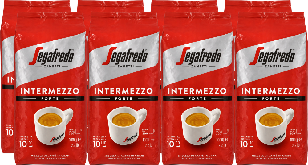 8x Kawa ziarnista Segafredo Intermezzo, 1kg