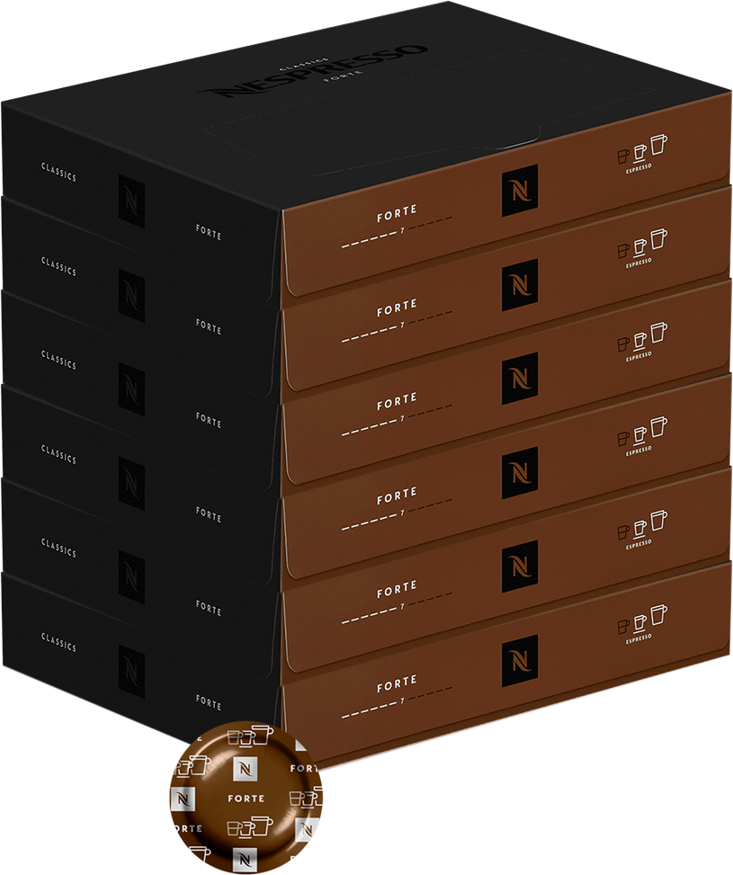 6x Kapsułki do ekspresu Nespresso Forte, 50 sztuk