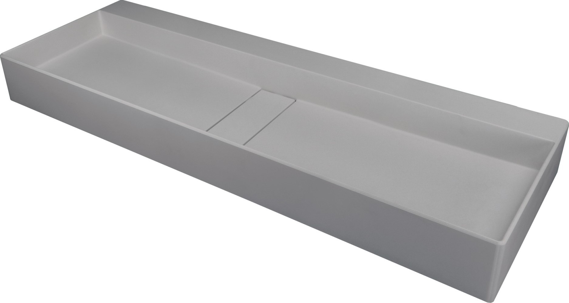 Deante Blur umywalka 100x40 cm prostokątna nablatowa szary metalik CQB_SU1S