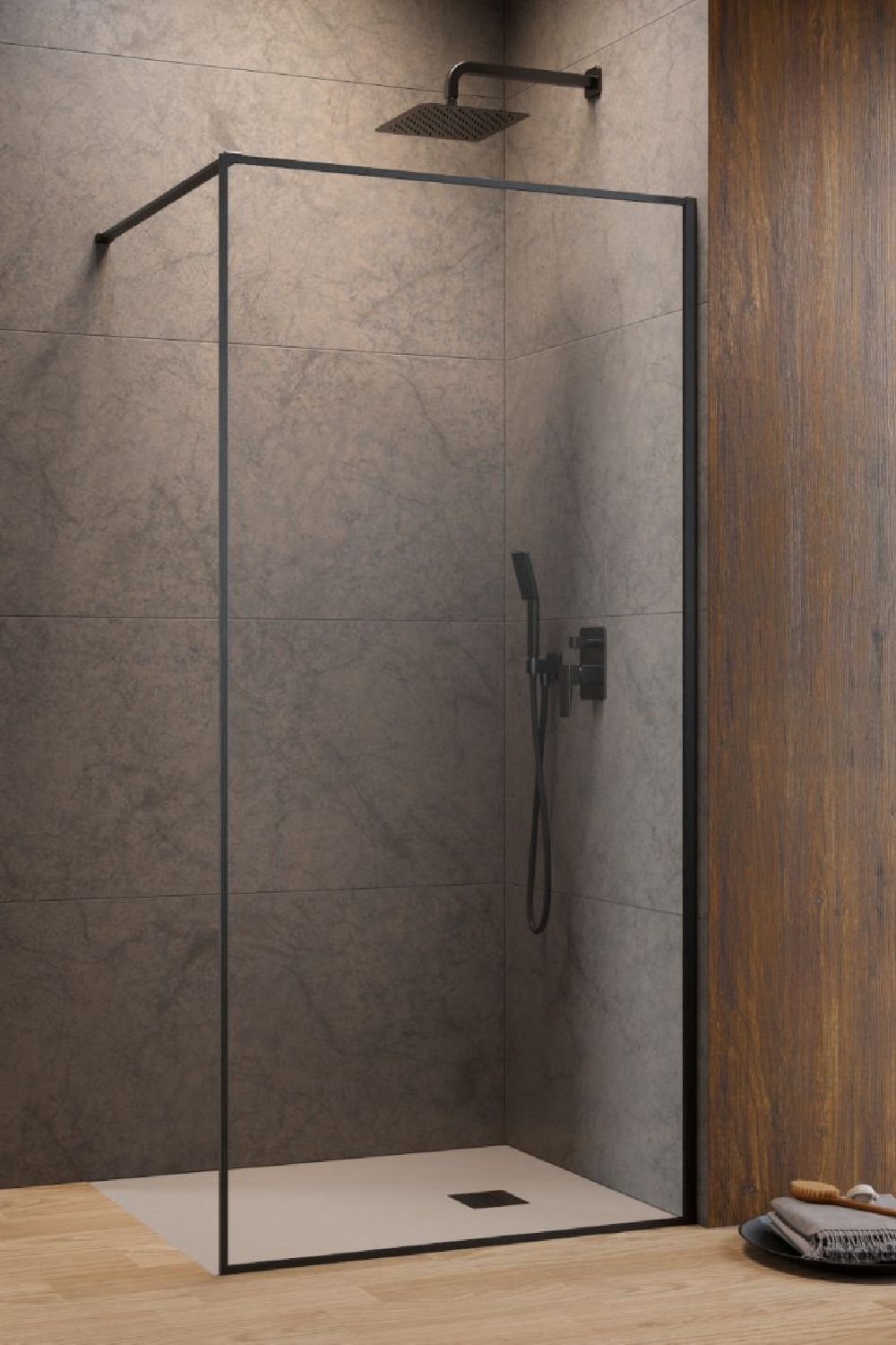 Radaway Modo New Brushed Gunmetal II ścianka prysznicowa 60 cm gunmetal szczotkowany/szkło przezroczyste 10409064-92-01