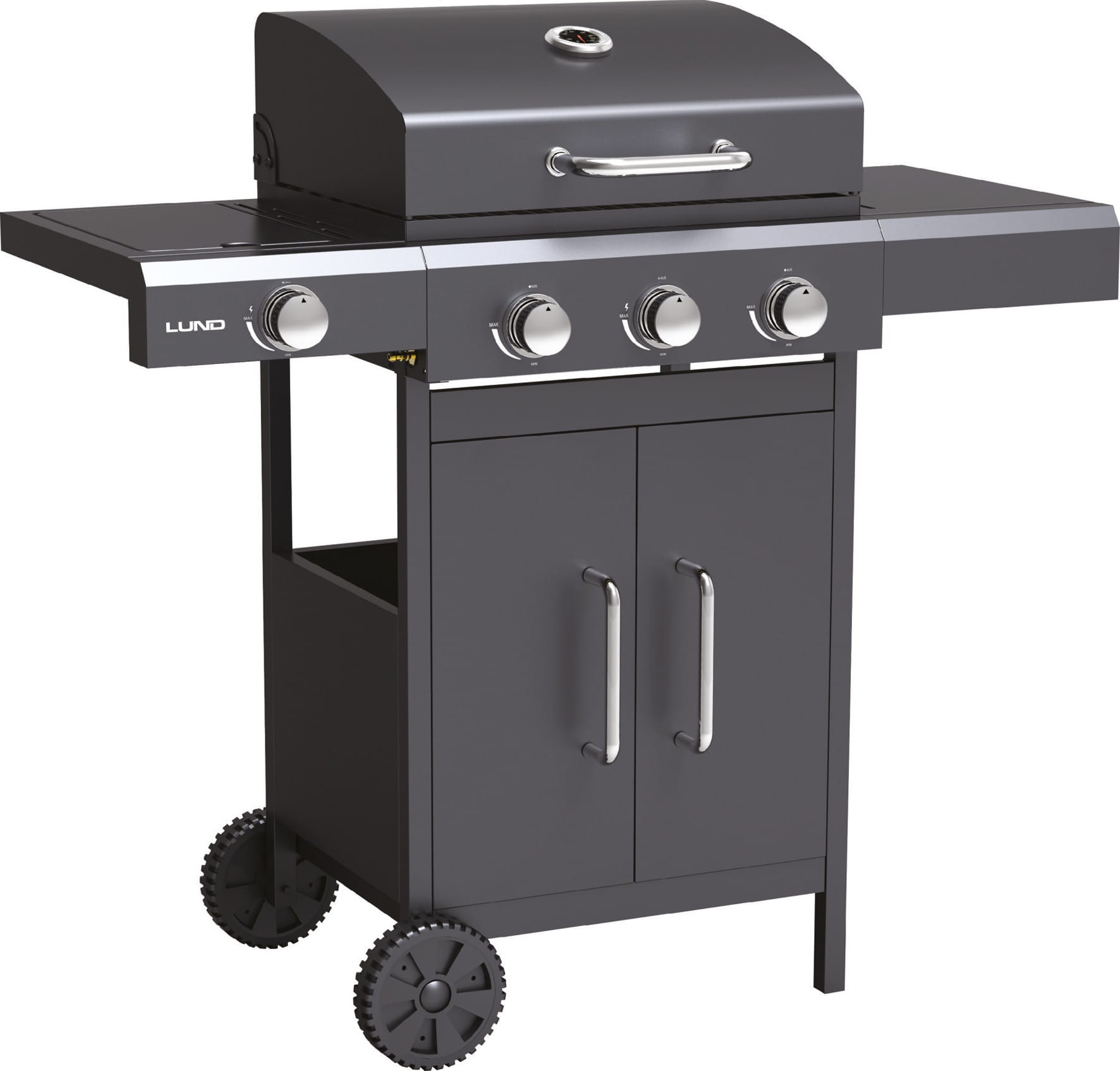 Grill gazowy 3-palnikowy + palnik pomocniczy