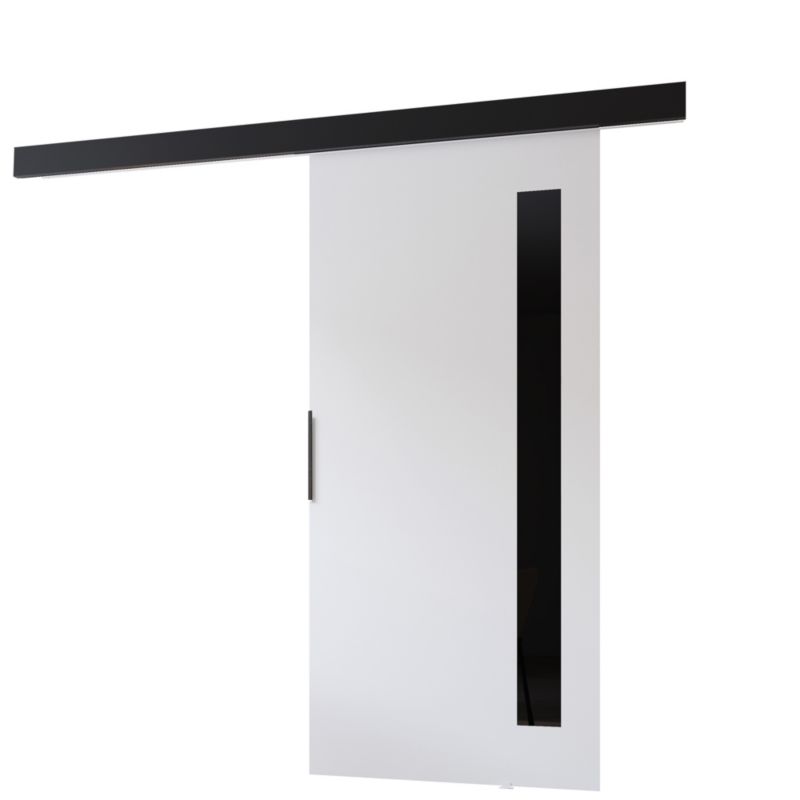 Drzwi przesuwne MINIO go for it PRIM G 106 cm białe z czarną maskownicą 1 szt.