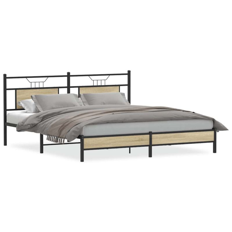 Rama łóżka WaszeMeble 180x200 cm Dąb sonoma drewno WM-4106948 1 szt.