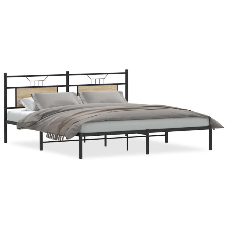 Rama łóżka WaszeMeble 180x200 cm Dąb sonoma drewno WM-4106796 1 szt.
