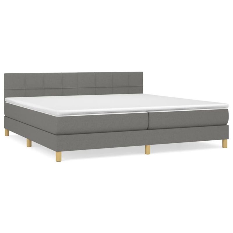 Łóżko kontynentalne WaszeMeble 200x200 cm ciemnoszara WM-3140642 1 szt.