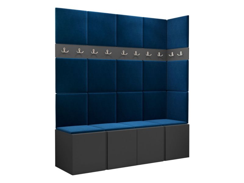 Garderoba MIRJAN 24 Orion II grafit + granatowy 1 kpl.
