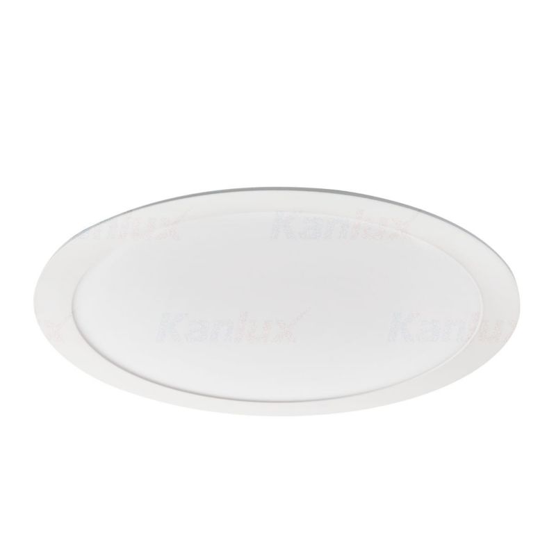 Oprawa sufitowa wpuszczana Kanlux Rounda łazienkowa biała LED 24W 3000K 1560lm IP44 wym: 29,6 x 29,6 cm okrągła - 1 szt.