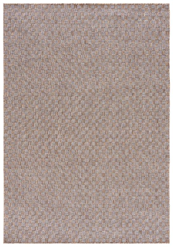 Dywan wewnętrzny/zewnętrzny Veranda KM26A prostokąt Mazovia 160x 230 cm brązowy motyw jednokolorowy krótki włos 1 szt.