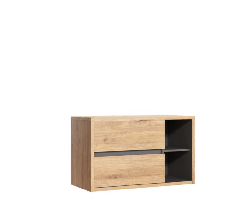 Szafka łazienkowa Furnidea 100 cm pod umywalkę wisząca dąb Devon 1 szt.