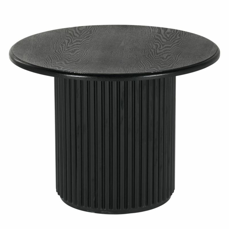 Stolik kawowy ROMA HowHomely 60 cm czarny okrągły 1 szt.