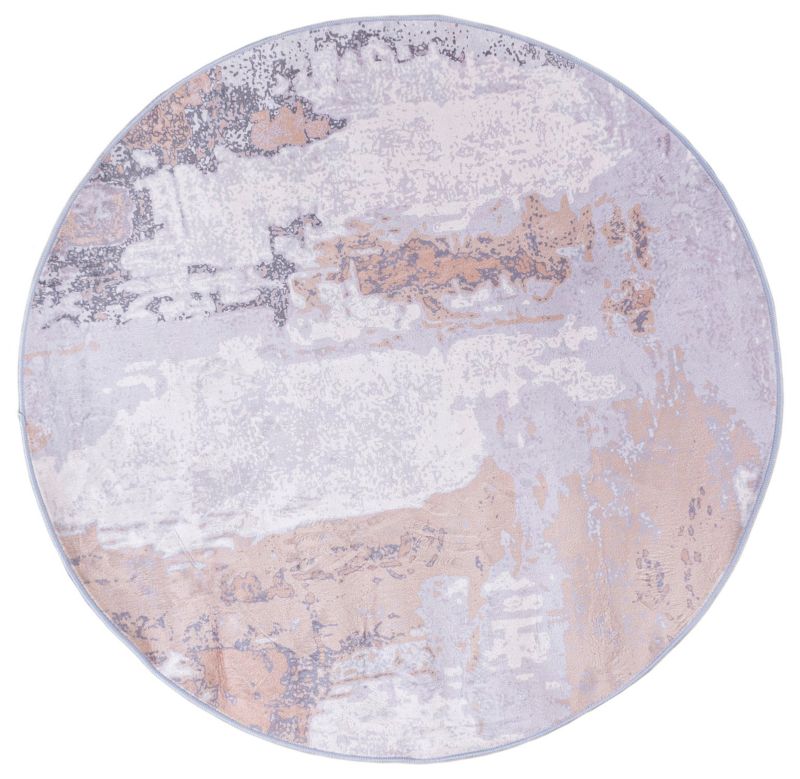 Dywan nowoczesny okrągły 120cm Flannel C089E Mazovia - beżowy, kremowy, abstrakcyjny, na ogrzewanie podłogowe, 1szt.