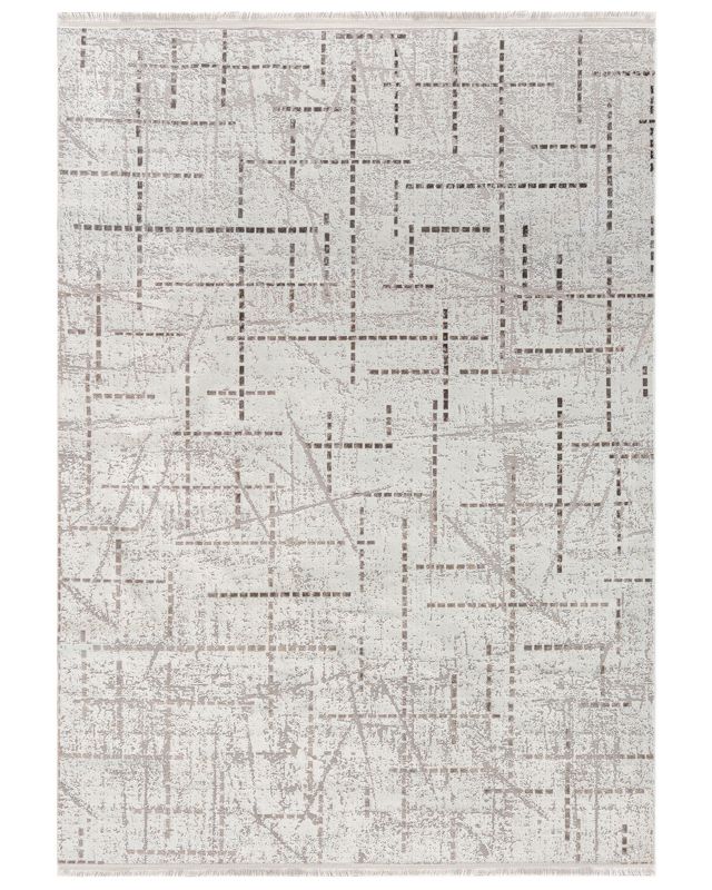 Nowoczesny dywan, geometryczny 160x230cm Bari Nodo Beige Mazovia - beżowy, kremowy, szary, na ogrzewanie podłogowe, 1szt.