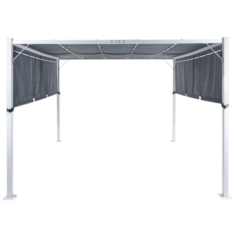 Pawilon ogrodowy LED Parga Metal 310 cm 310 cm Szary 1 szt.
