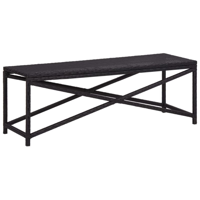 Ławka vidaxl 120 cm 46210 czarny 1 szt