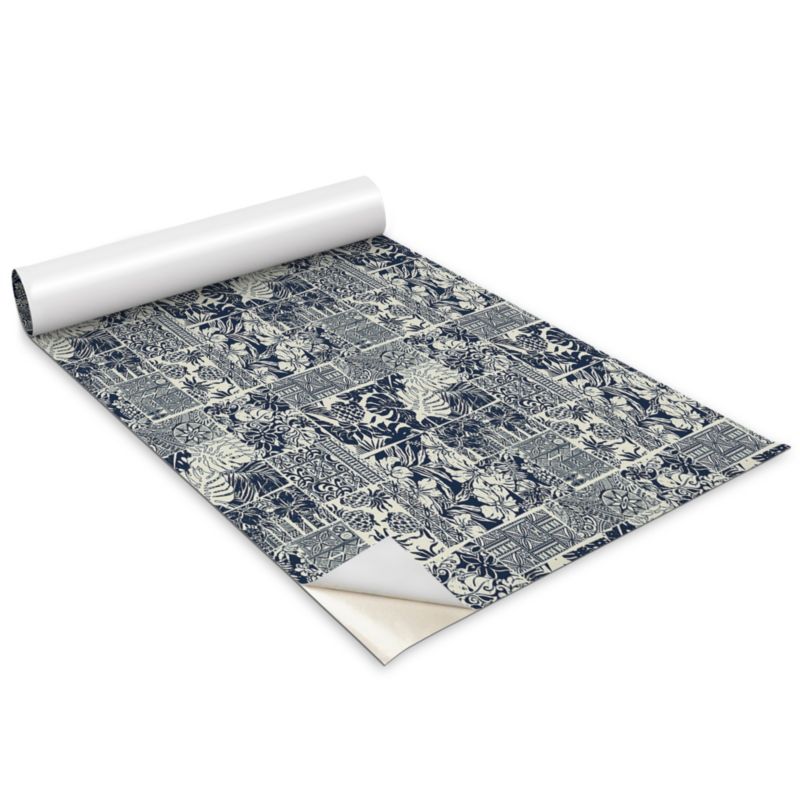 Folia Dekoracyjna Na Meble Wallfluent 100x50 cm Kwiecisty wzór w stylu komiksowym Odporna Folia Samoprzylepna Mat 1 rol.