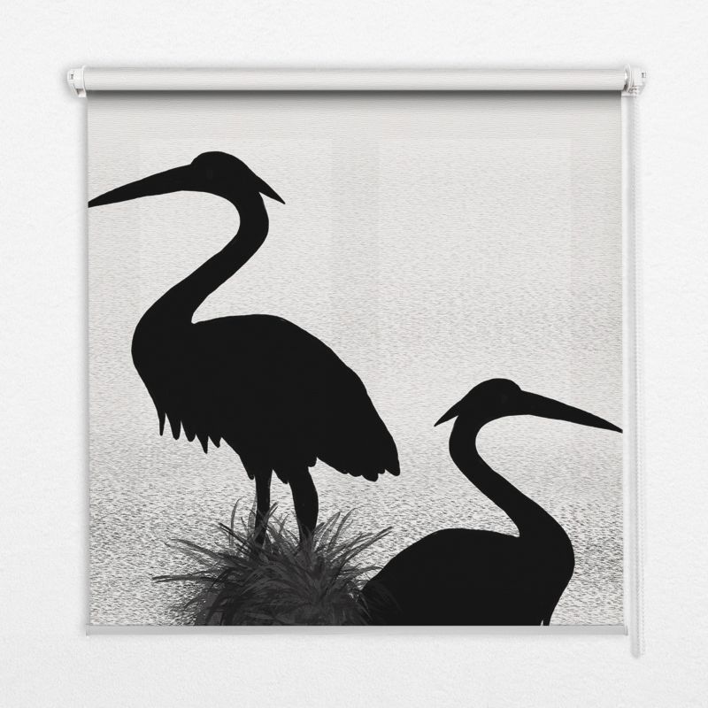 Roleta Dekoracyjna Tulup 90x180 cm Czaple Montaż do ściany/sufitu 1 szt.