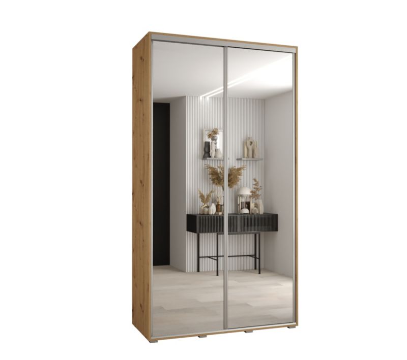 Szafa przesuwna Abiks CANNES 2 140 gł 45 artisan/artisan/srebrny 1szt.